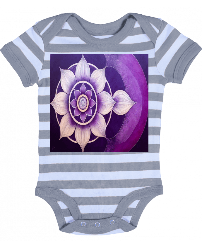 Body Bébé Rayé Mandala Loto - a-Creations