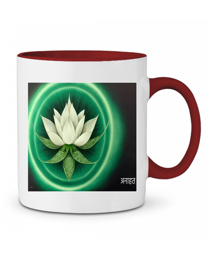 Mug bicolore Chakra Manipura Flor de Loto a-Creations