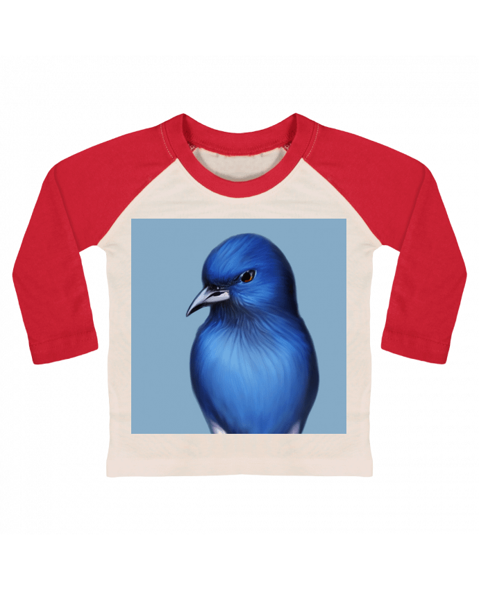 Tee-shirt Bébé Baseball ML L'oiseau bleu par Les Caprices de Filles