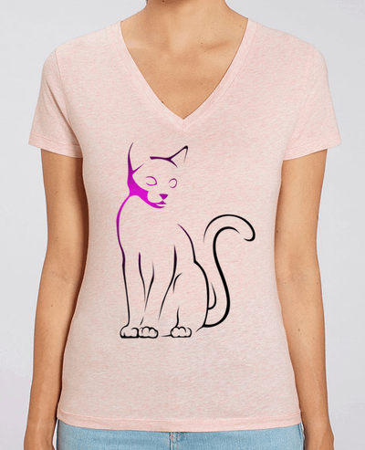 Tee-shirt femme chat design Par  Lamouchenoire