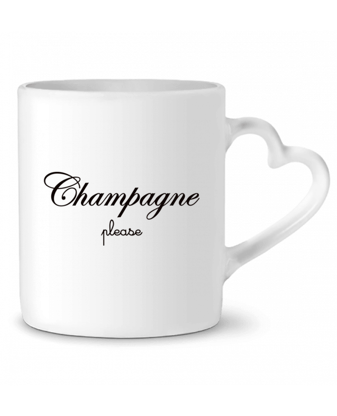 Mug coeur Champagne Please par Freeyourshirt.com