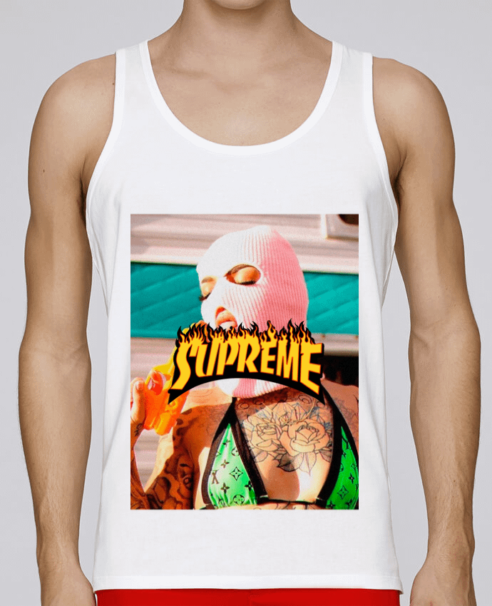 Débardeur homme supreme trasher style design par Yosmarkdaniel24 100% coton bio