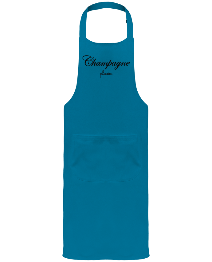 Garden or Sommelier Apron with Pocket Champagne Please by Freeyourshirt.com