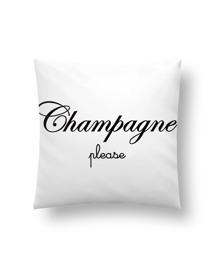Cushion synthetic soft 45 x 45 cm Champagne Please by Freeyourshirt.com