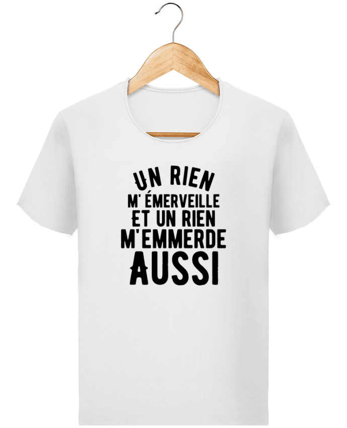 T-shirt Homme vintage Un rien m'emmerde aussi - noir par justsayin