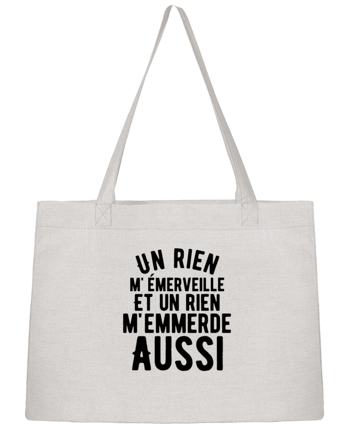 Sac Shopping Un rien m'emmerde aussi - noir par justsayin