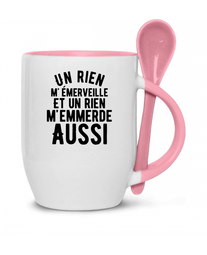  Tasse cuillère Un rien m'emmerde aussi - noir par justsayin