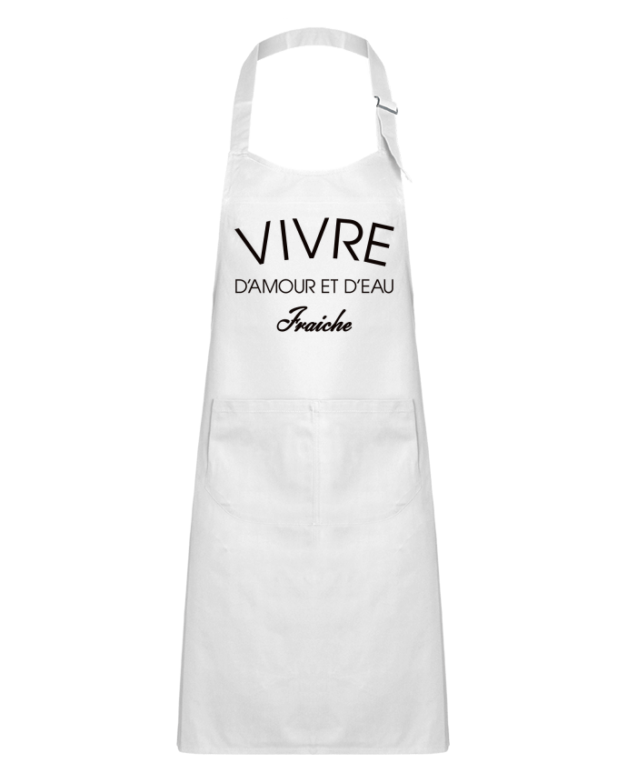 Tablier Enfant Vivre d'amour et d'eau fraîche par Freeyourshirt.com
