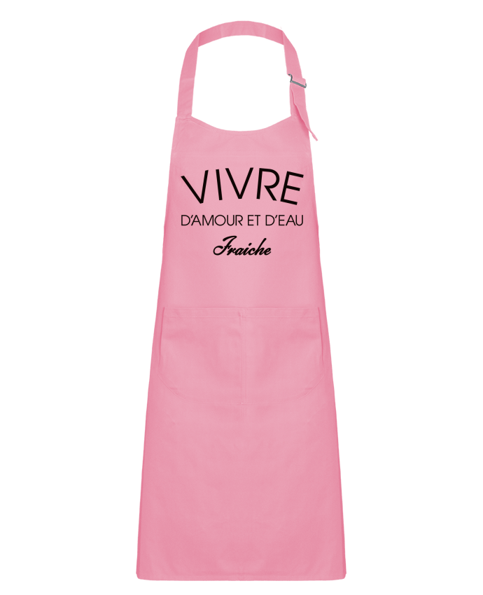 Kids chef pocket apron Vivre d'amour et d'eau fraîche by Freeyourshirt.com