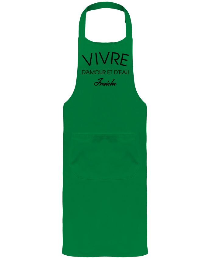 Tablier avec poches Vivre d'amour et d'eau fraîche par Freeyourshirt.com