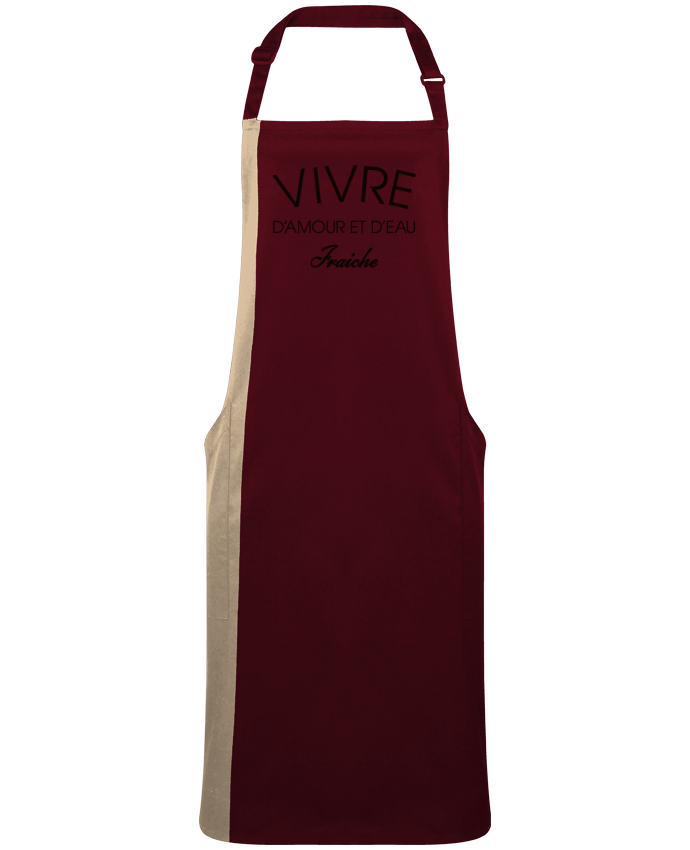 Two-tone long Apron Vivre d'amour et d'eau fraîche by  Freeyourshirt.com