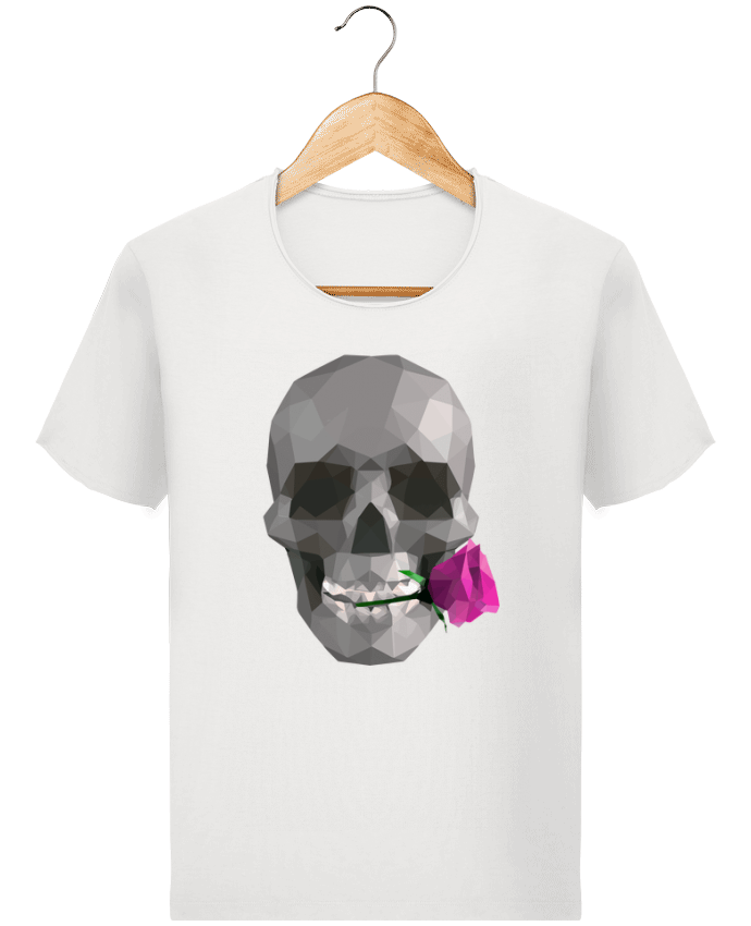  T-shirt Homme vintage Tête de mort et rose par justsayin