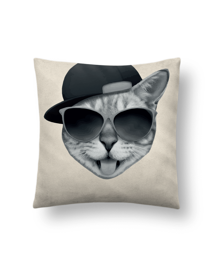 Coussin suédine Cool Cat par justsayin