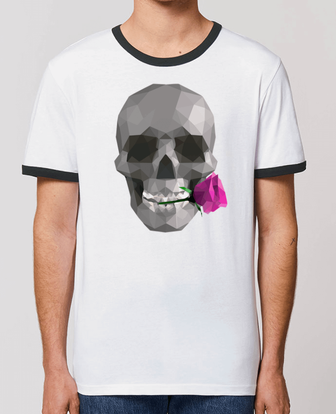 T-shirt Tête de mort et rose par justsayin