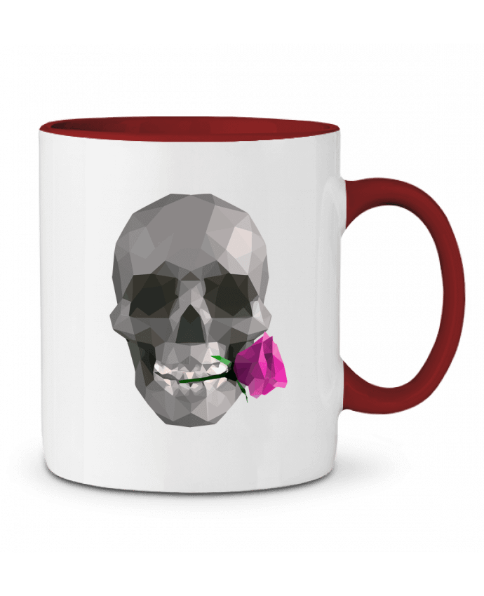 Mug bicolore Tête de mort et rose justsayin