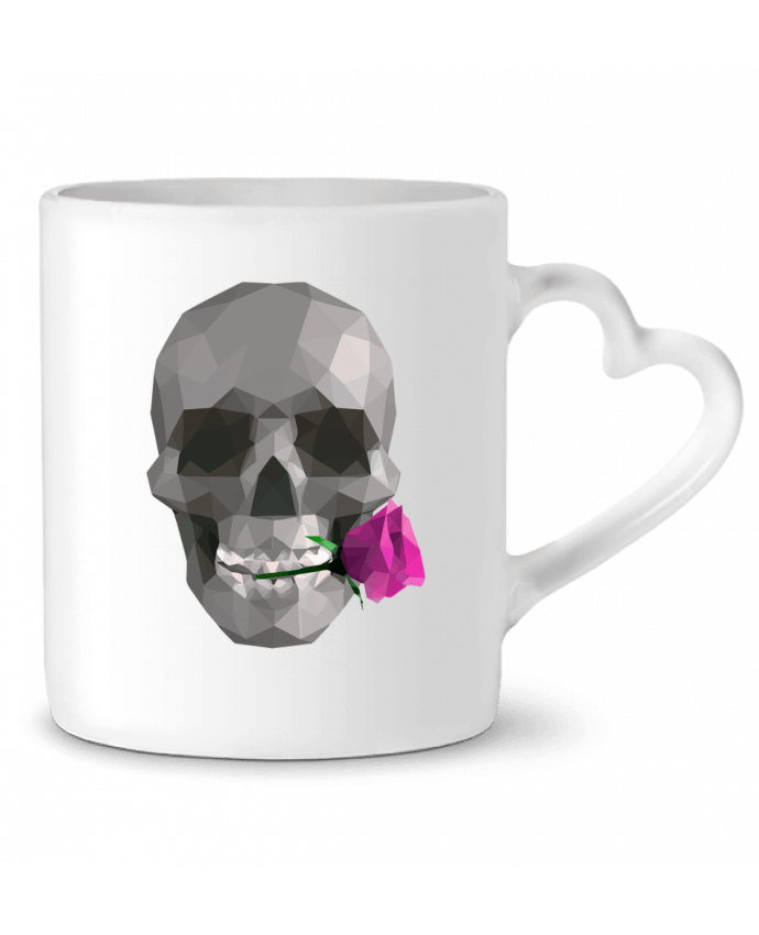 Mug coeur Tête de mort et rose par justsayin