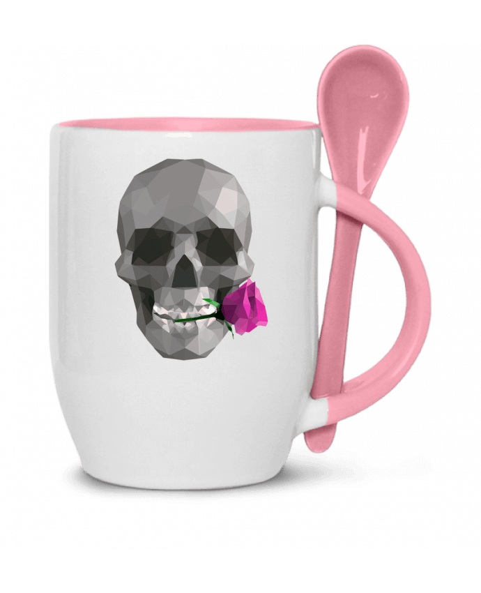  Tasse cuillère Tête de mort et rose par justsayin