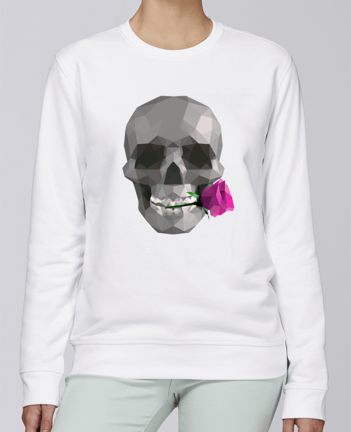 Sweatshirt Tête de mort et rose par justsayin