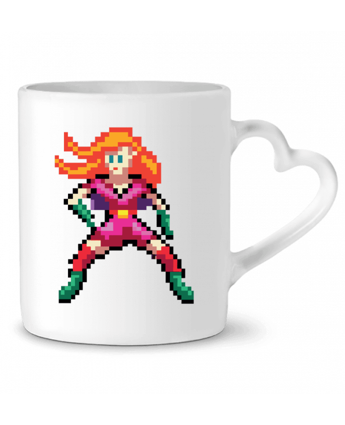 Mug coeur Super héroïne - Red par justsayin