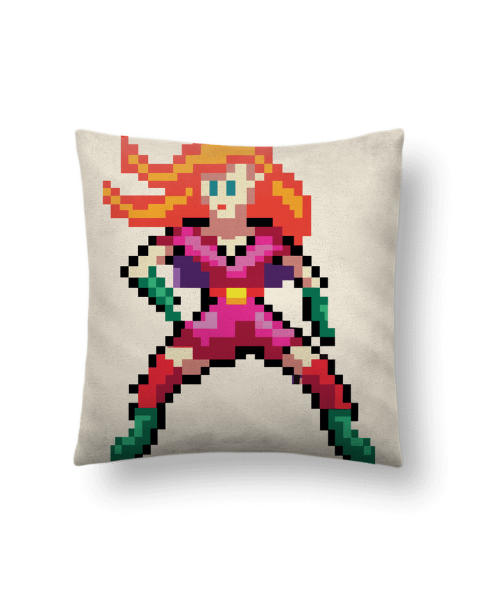 Coussin suédine Super héroïne - Red par justsayin