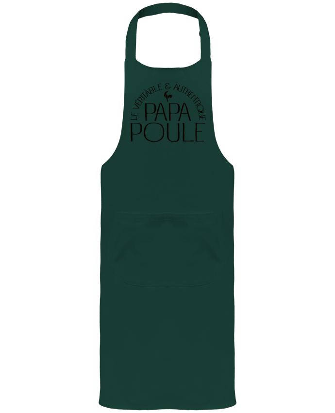 Garden or Sommelier Apron with Pocket Papa Poule by Freeyourshirt.com