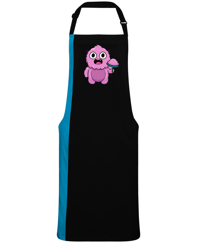 Tablier bicolore Mignon monstre rose par  justsayin