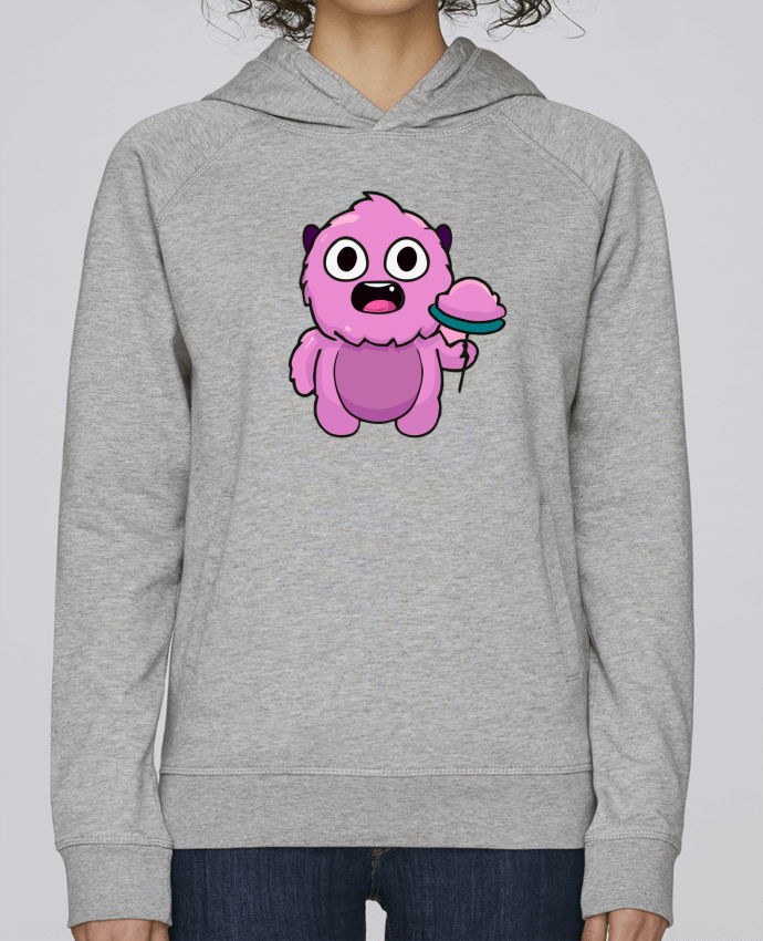 Sweat capuche femme Mignon monstre rose par justsayin