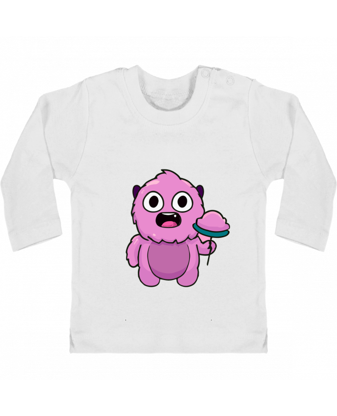 T-shirt bébé Mignon monstre rose manches longues du designer justsayin