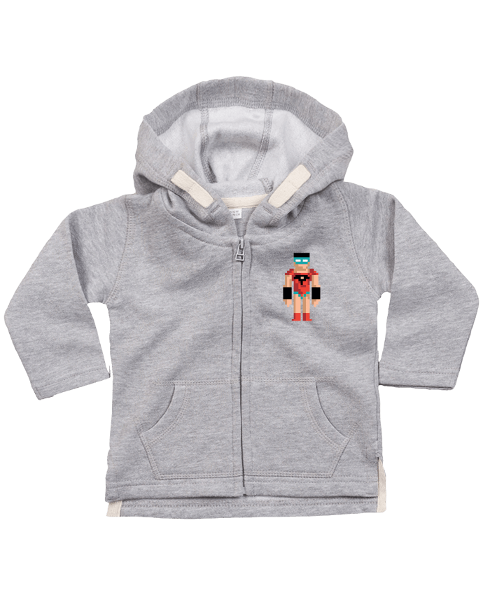 Sweat à capuche bébé zippé Super héros vintage par justsayin