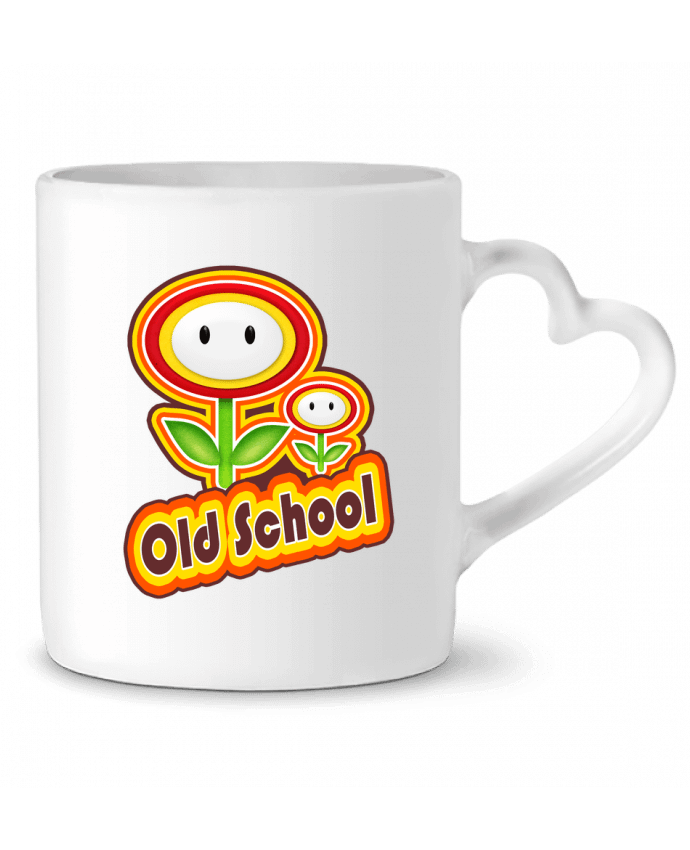 Mug coeur fleure old school par feijao