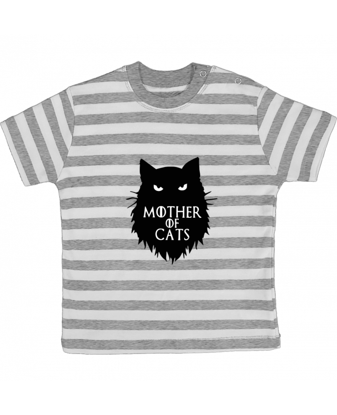 Tee-shirt bébé à rayures Mother of Cats par Geekshow