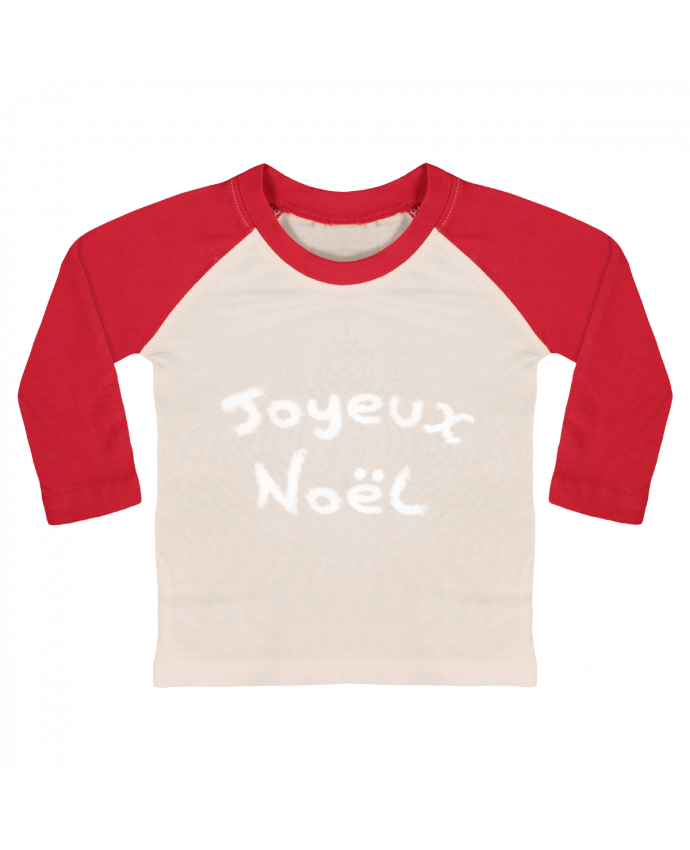 Tee-shirt Bébé Baseball ML Joyeux noël par Finger L