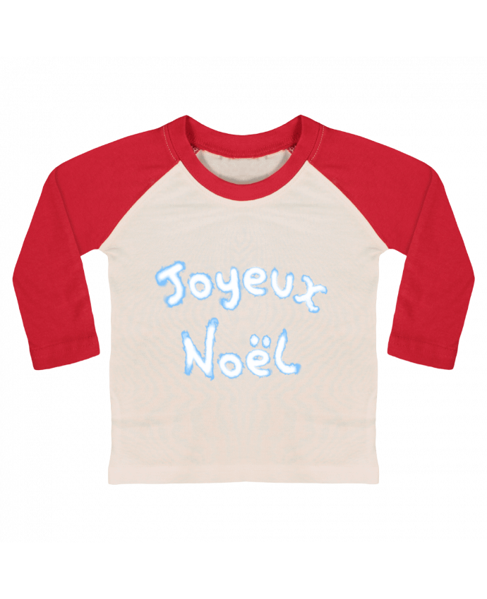 Tee-shirt Bébé Baseball ML Joyeux Noël par Finger L