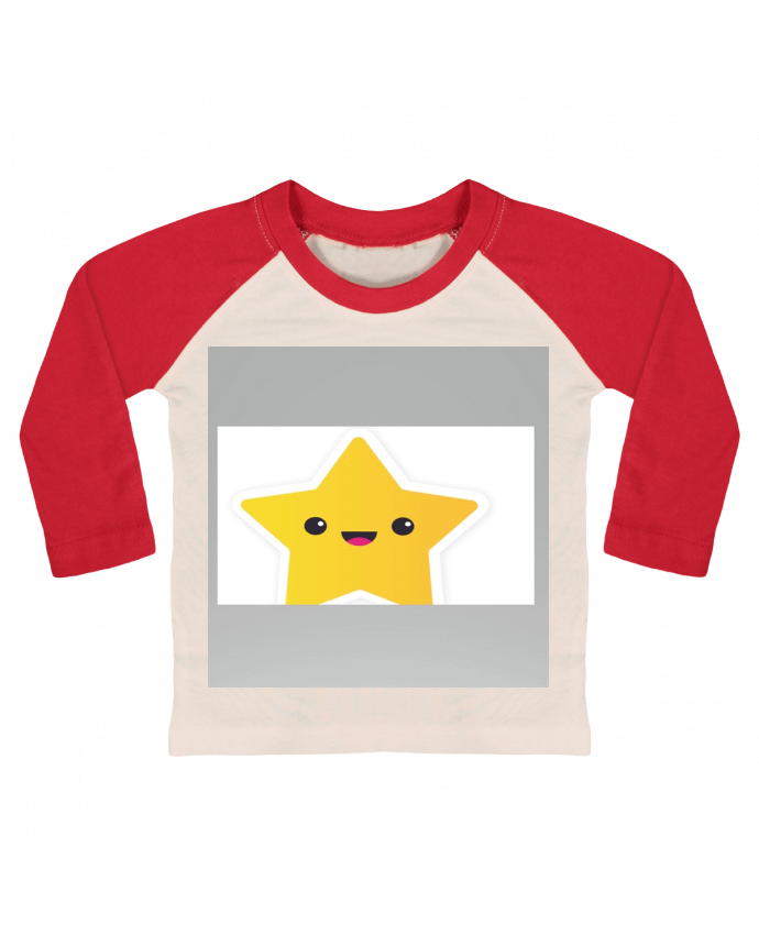 Tee-shirt Bébé Baseball ML estrella par Mzzrosario