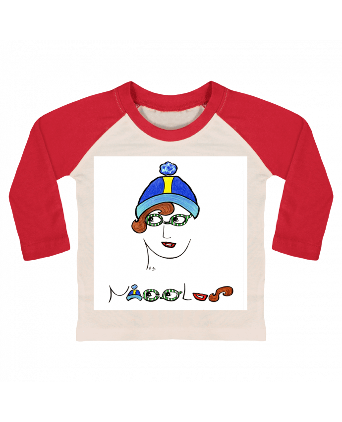 Tee-shirt Bébé Baseball ML nicolas2 par Mobius