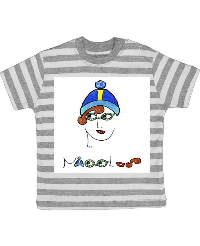 Tee-shirt bébé à rayures nicolas2 par Mobius