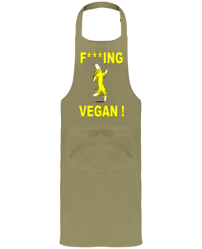 Garden or Sommelier Apron with Pocket Fucking Vegan by ilcapitano95