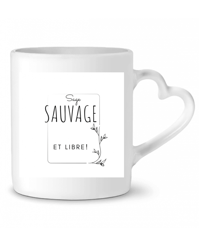 Mug coeur sage sauvage et libre par AudreyTea