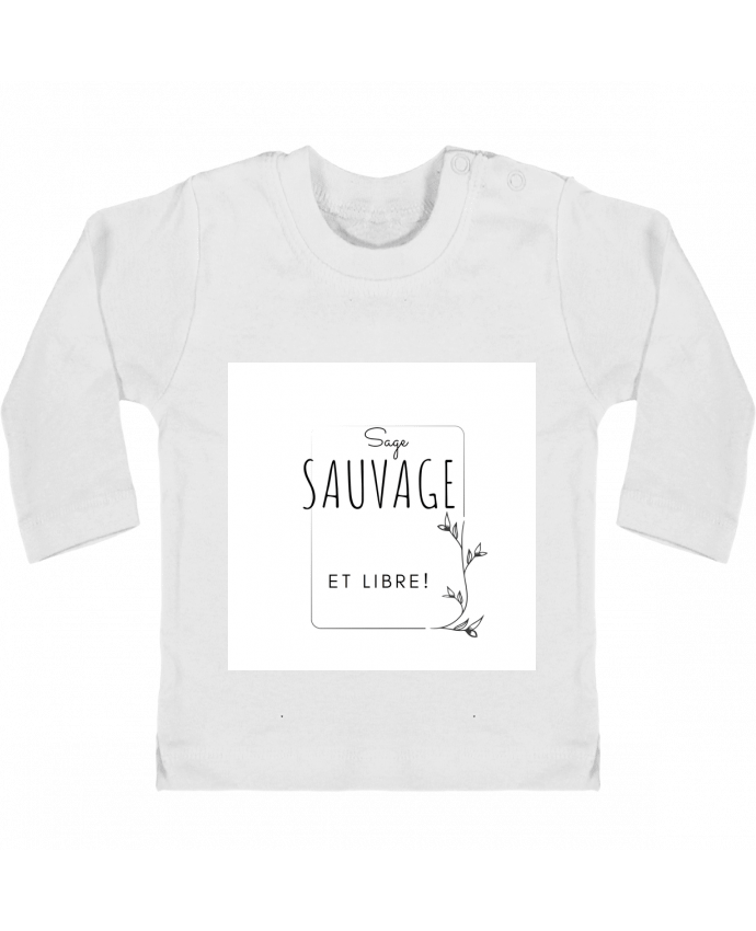 T-shirt bébé sage sauvage et libre manches longues du designer AudreyTea