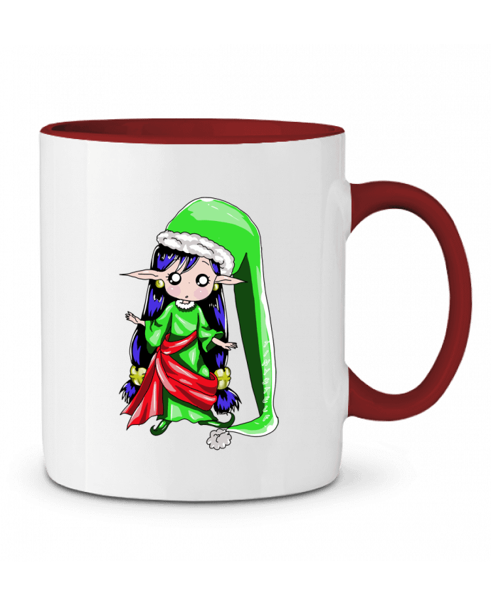 Mug bicolore elfe de noel Tinystelf