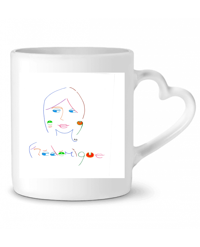 Mug coeur Frédérique2 par Mobius