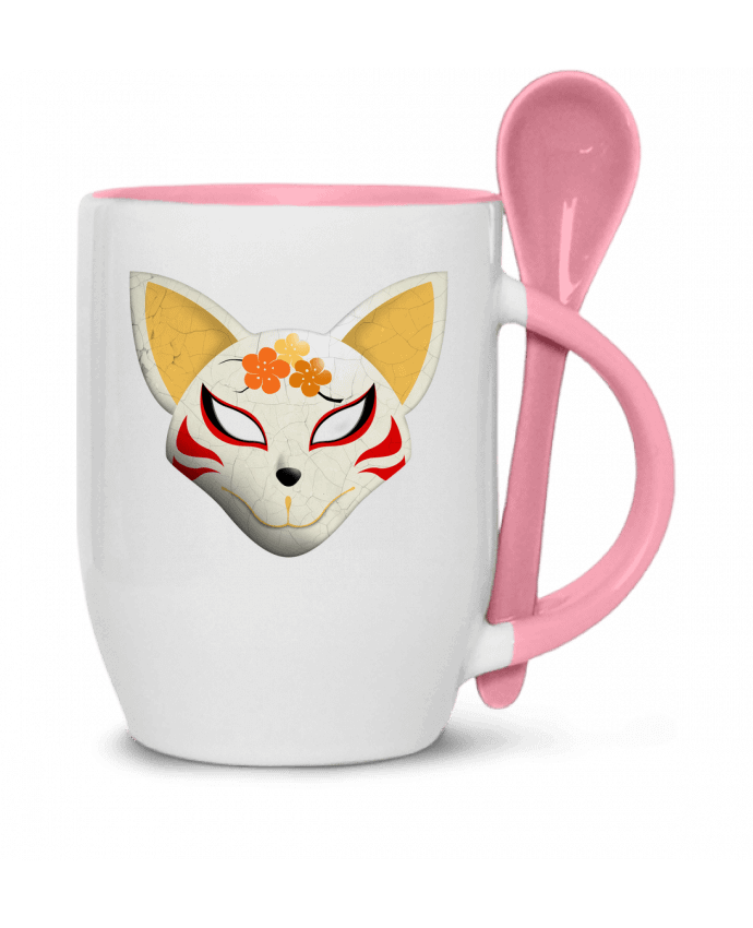  Tasse cuillère Masque renard kabuki par Lamouchenoire