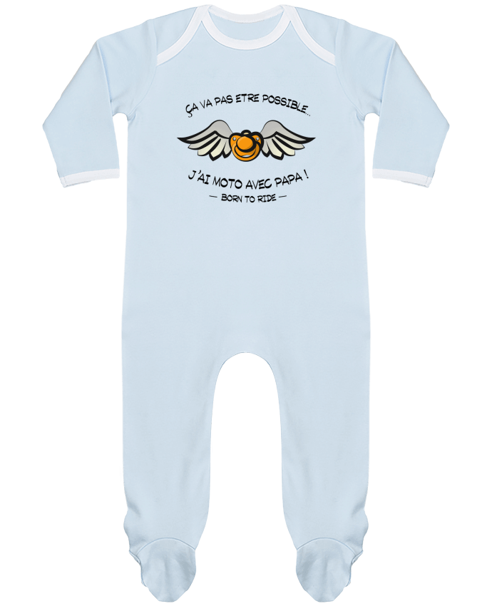 Body Pyjama Bébé c'est pas possible, motard par Lamouchenoire