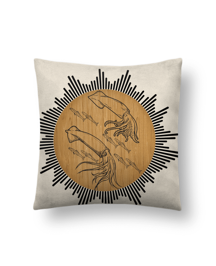 Coussin suédine calamar par KR96