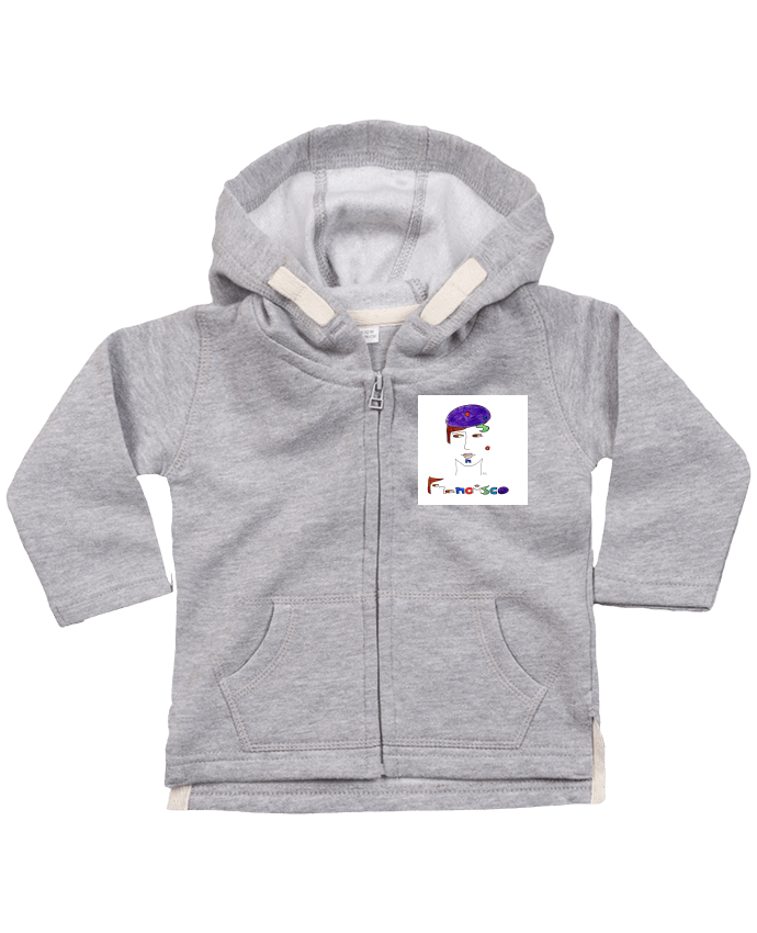 Sweat à capuche bébé zippé francisco2 par Mobius