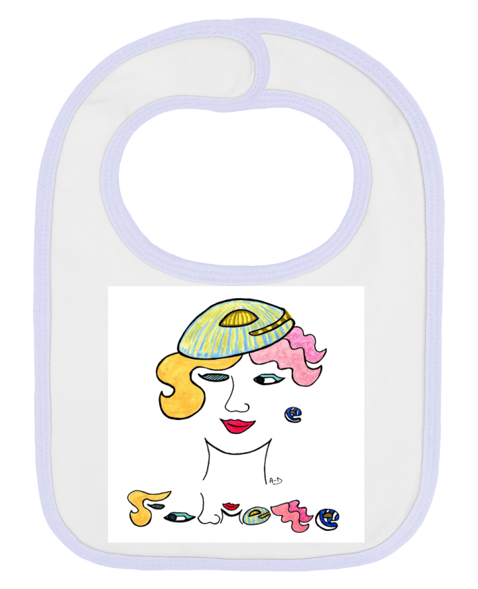 Bavoir bébé uni fabienne2 par Mobius