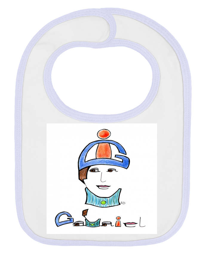 Bavoir bébé uni gabriel2 par Mobius