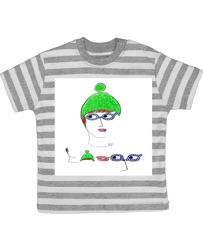 Tee-shirt bébé à rayures tiago2 par Mobius