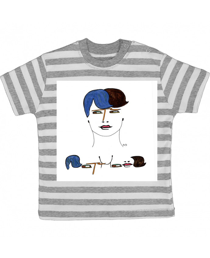 Tee-shirt bébé à rayures raphael2 par Mobius