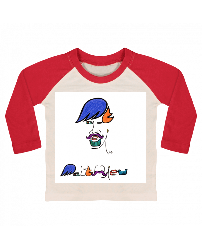 Tee-shirt Bébé Baseball ML matthieu2 par Mobius